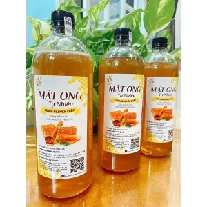 Chai tròn 1 lít cổ 28 hàng rin, chuyên đựng mật ong, nước ép các loại.