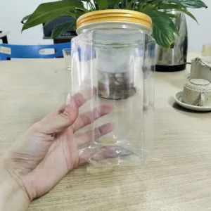 Hũ nhựa pet Lục giác dung tích 1000ml cổ 89 hàng rin cao cấp